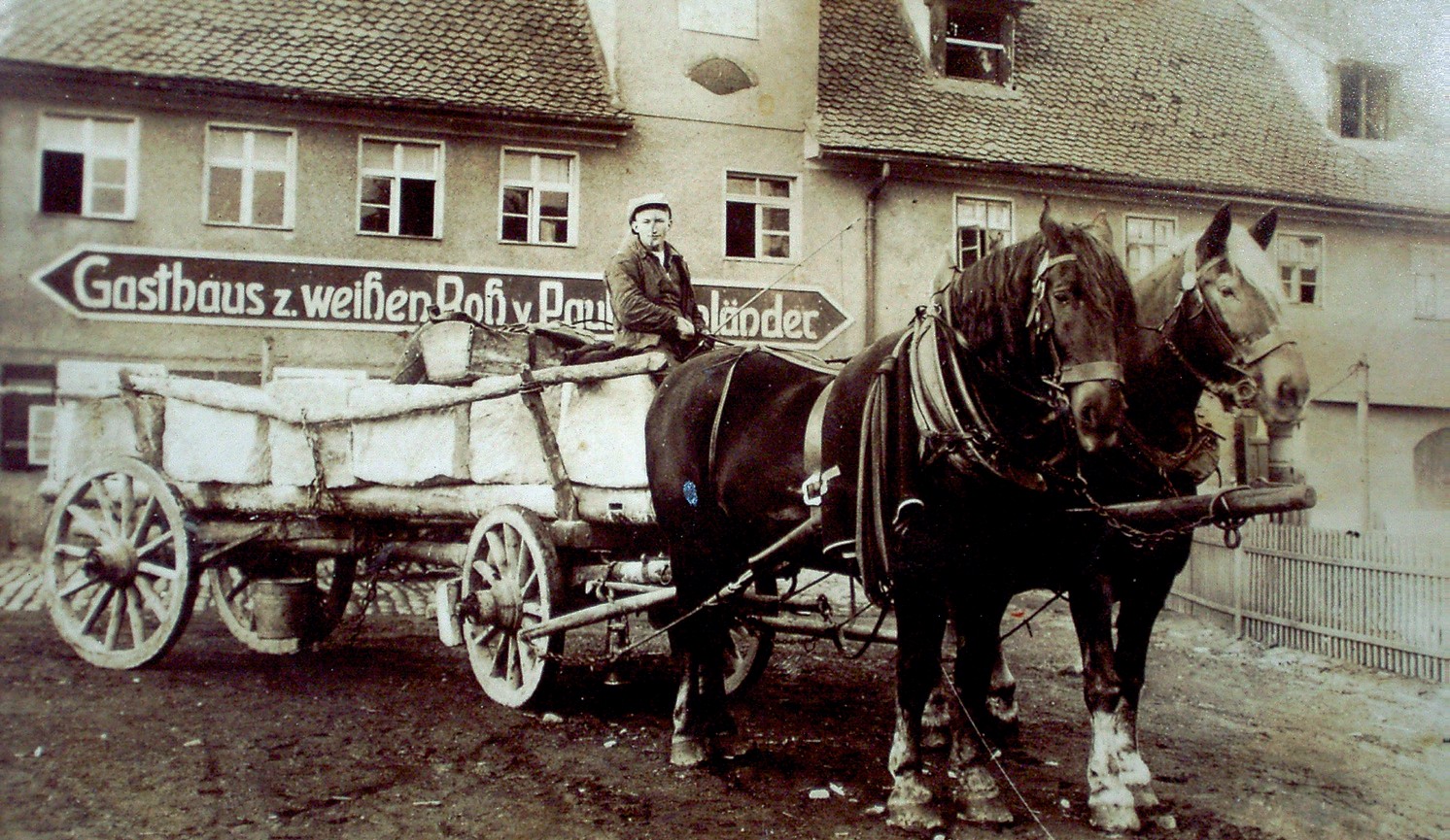 Pferdekutsche ,it Sandsteinen